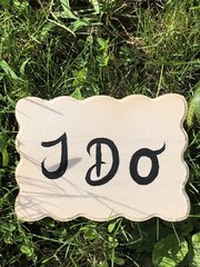 I Do White Wooden Sign For Weddings