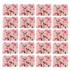 20 Pieces Flower Wall Panel Artificial Floral Backdrop Wall Decoration Backdrop