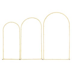 Uimoso Metal Arch Backdrop Stand 7.2/6.6/6 ft 3 PCS for Weddings and Events