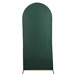 6 ft HUNTER GREENn Matte Fitted Spandex Round Top Arch Backdrop STAND COVER