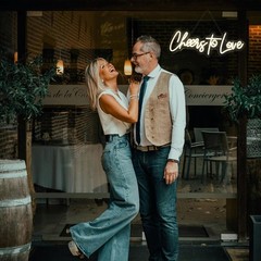 Versatile Cheers to Love LED Neon Sign – USB Decor for Weddings, 16.5″x5.9″