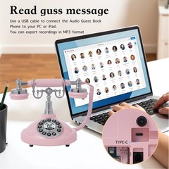 Plifoew Audio Guest Book Wedding Phoneaudio Guestbook Phone Vintage Style Audio