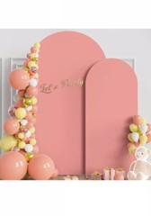 Wokceer Wedding Arch Cover 7.2FT,6FT Spandex Fitted Wedding Archetand Cover Rose