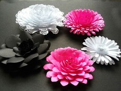 Paper Flowers 3D Handcrafted 5 pcs Mixed DIY Wedding Party Decor Craft Scrapbook