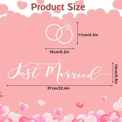 Just Married Car Sticker, Wedding Car Decoration Car Decoration Wedding …