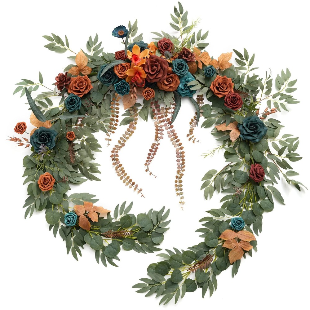 Ling’s Moment 9FT Flower Garland for Backdrop Decoration – Fall Wedding Arch …