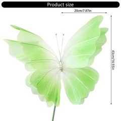 3D Gauze Butterfly Ornament for Festival Celebration Wedding Backdrops