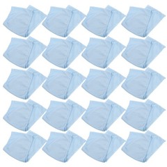 20Pcs Reusable Elastic Chair Sashes Bands Stretchy Chair Ties for Party Sky Blue
