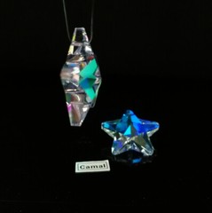 10PC 29mm Star ABcolor Crystal Prism Pendant Bead SunCatcher Charms Ornament DIY