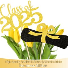 Graduation Decorations 2025, 20Pcs Graduation Centerpieces for Tables, Black …