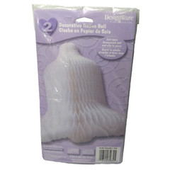 American Greetings 9 3/4″ Round White 2-Pack Honeycomb Tissue Bells NIP Vintage