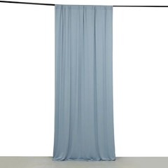 5 ft x 10 ft DUSTY BLUE 4-Way Stretch Spandex Divider Backdrop Curtain Wedding