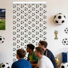 Soccer Rain Curtains Football Party Curtain Backdrop