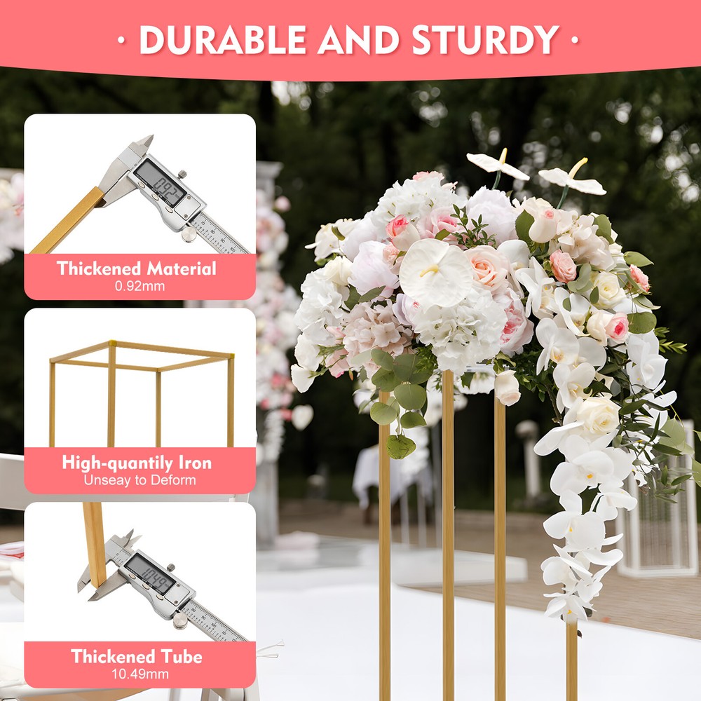 10Pcs 31.5 in Tall Metal Flower Stand Display Pedestal Party Wedding Home Decor.