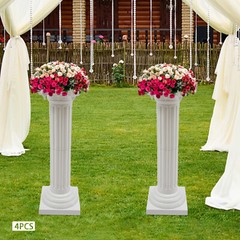 White Roman Pillar Columns Set of 4 European Style Event Decor Model 1607