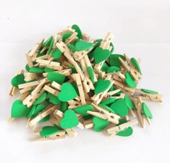 Mini Heart-Shaped Wooden Clips: Photo/Paper/Clothes Pegs for Home Decor
