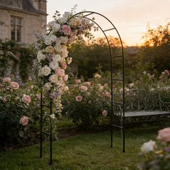 3Pack Heavy-Duty Metal Garden Trellis Rustproof Arched Climbing Plant Support US