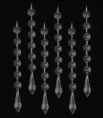 30Pcs String Teardrop Acrylic Crystal Bead Garland Chandelier Hanging Wedding