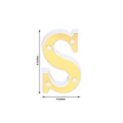 6″ tall GOLD S LED Lighted Marquee Letters Sign Party Wedding Events Decorations
