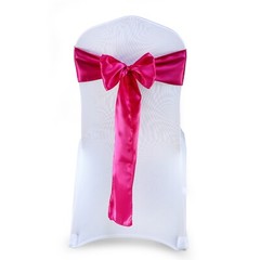 100 Magenta Satin Chair Sashes Silky Sateen Chair Bows wedding party décor