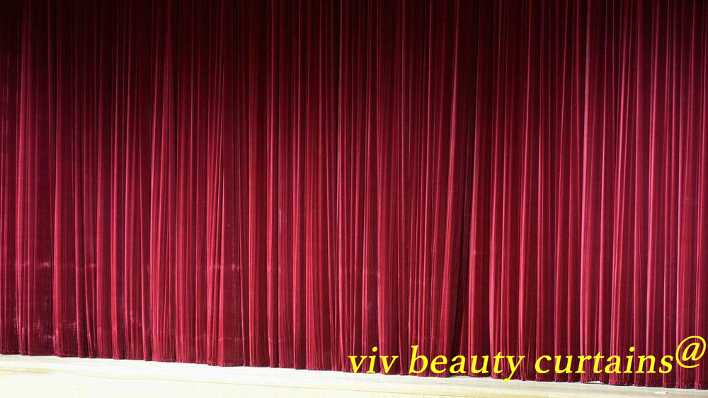 THEATER/STAGE Red-V Vintage Classic Velvet Curtain Drape 12ft H Sound Proof