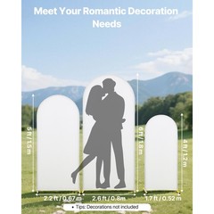 Uimoso Metal Arch Backdrop Stand w/ Covers 6/5/4 ft 3 Pack Wedding Party Decor