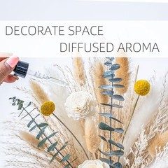 Dried Flowers Reed diffusers kit, Ceramic Vase Included, Reed Whitegreen