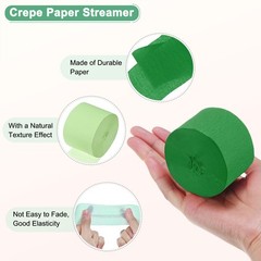 8-Rolls 656ft Paper Streamers for Art Supplies [4 Colors-1.8 Inch x 82 Ft/Roll]