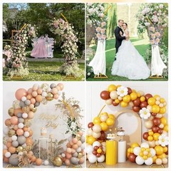 Balloon Arch Stand Kit, Balloon Arch Stand Set of 2 with Metal 8FT & 6.2FT