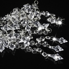 30 Acrylic Crystal Clear Bead Garland Hanging Chandelier Wedding Decor Supplies