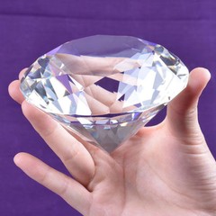 100mm 3.94″ W Clear Crystal Diamond Paperweight Wedding Gifts Photo Prop