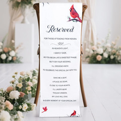 Reserved Memorial Wedding Chair Sign Wedding Memorial Reserved Chair Sign Banner