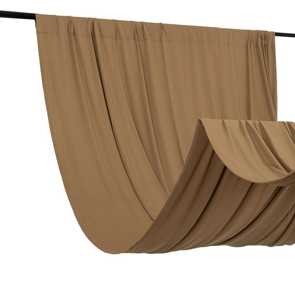 5 ft x 10 ft TAUPE 4-Way Stretch Spandex Divider Backdrop Curtain Party Wedding
