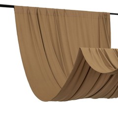 5 ft x 10 ft TAUPE 4-Way Stretch Spandex Divider Backdrop Curtain Party Wedding