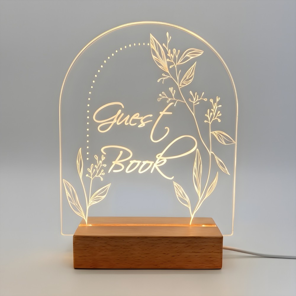 LED Light-Up Acrylic Event Sign for Ceremony | Guest Book Sign