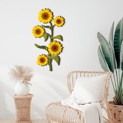 Ferraycle Wooden Sunflower Wall Decor Hanging Sunflower Outdoor Decor Rustic …