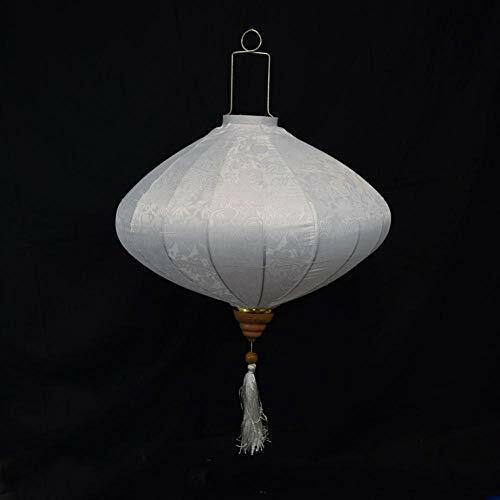 Quasimoon Medium Red Vietnamese Silk Lantern, Diamond by PaperLanternStore