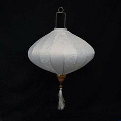 Quasimoon Medium Red Vietnamese Silk Lantern, Diamond by PaperLanternStore