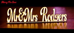Personalised Mr & Mrs + Custom MEDIUM LARGE Wooden Name MDF Plaques Sign Wedding