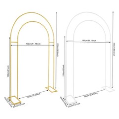 White/Gold Wedding Arch Backdrop Stand 130*40*220cm Metal Arch Backdrop Stand