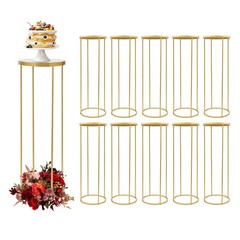 10 Pcs Gold Flower Stands – Elegant Wedding Centerpieces for Any Event