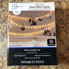 Mainstays 100 Count Clear Mini Lights Indoor/Outdoor Use Weddings Holidays 2 Pk