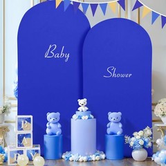 Royal Blue Arch Cover 6FT Spandex Fitted Wedding Arch Stand Covers Round Top …