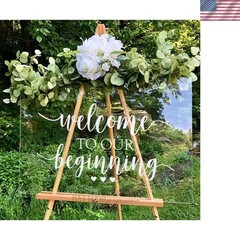 Personalized White Wedding Ceremony Decal – Eco-Friendly Vinyl Sign 20″