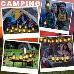 24 Pcs Mini Lanterns for Wedding Decor, Camping, Vintage Hanging Ornaments – LED