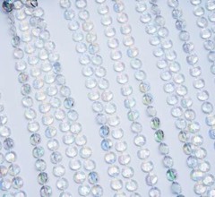 15 feet Iridescent Crystal Beaded CEILING DRAPE CURTAIN Backdrop Decorations