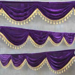 2 Meter Velvet Tassel Swag Drape Panel Wedding Stage Background Party Decor