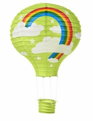 Chinese Paper Lantern Lime Light Green Rainbow Hot Air Balloon Home Party Decor