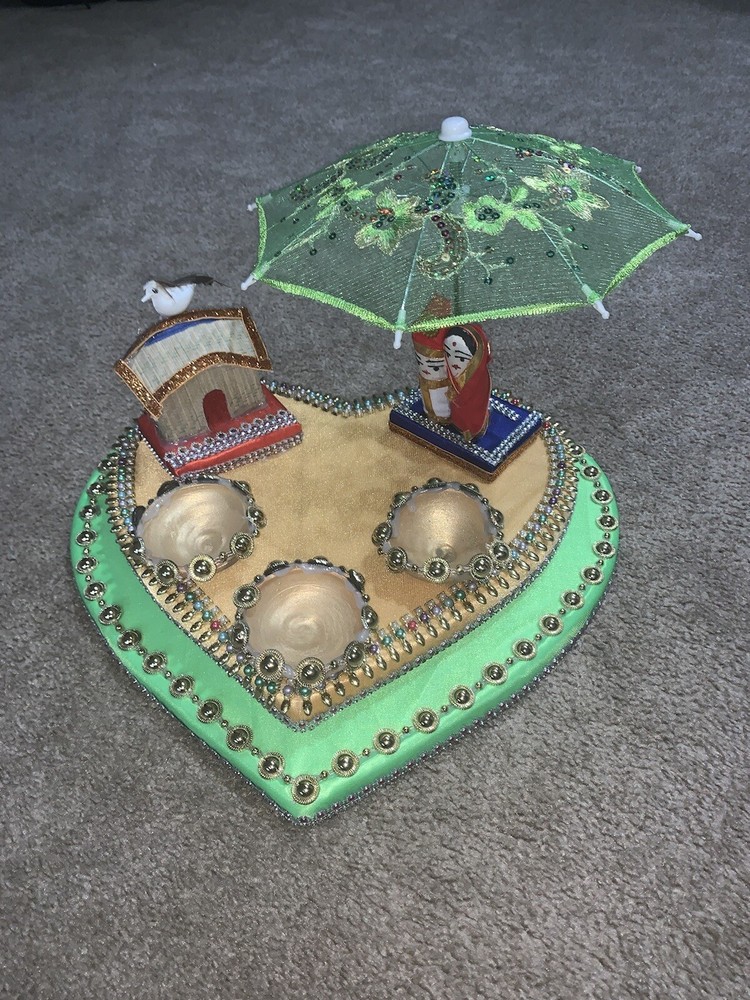 Desi Wedding/Shagun Mehendi Thaal Display, Indian, Pakistani, Bengali,Shaadi