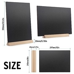8 x12 Inch Tabletop Chalkboard Sign with Base Stand, Menu Chalk Board 1 Pack